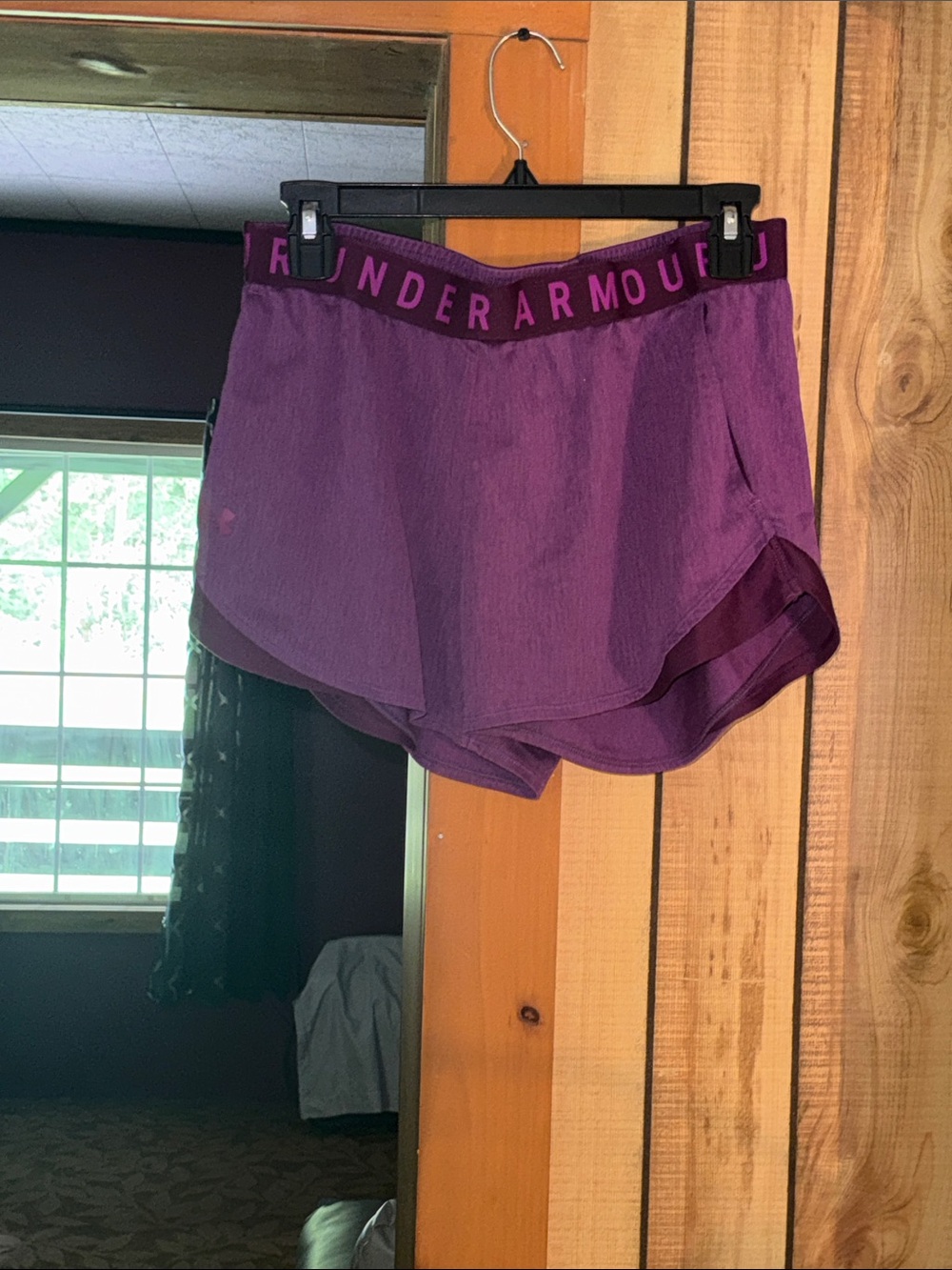 Under Armour Women's Purple Layered Running Shorts